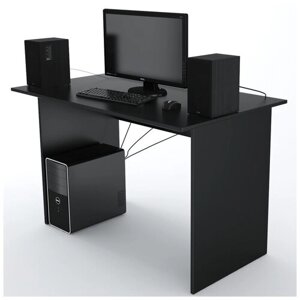 Дизайн Фабрика компьютерный стол Ascetic, ШхГхВ: 120х71.6х73.2 см, цвет: черный