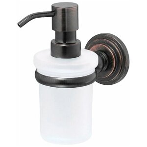 Дозатор для жидкого мыла WasserKRAFT Isar K-7399, белый/темная бронза