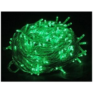 Электрогирлянда нить - на силиконовом проводе, 200 LED ламп, 20 м, цвет-зеленый. 24V, чейзинг, BEAUTY LED
