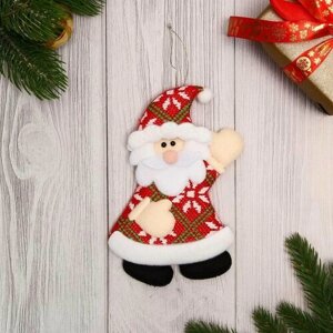 Ёлочная игрушка Зимнее волшебство - Дед Мороз, 16 см, цвет красный, текстиль, 1 шт