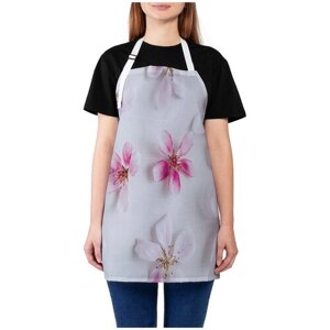 Фартук кухонный JoyArty "Симметричные цветы сакуры", универсальный размер для женщин и мужчин