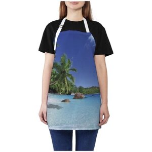 Фартук женский для готовки JoyArty "Дикий морской остров", универсальный размер