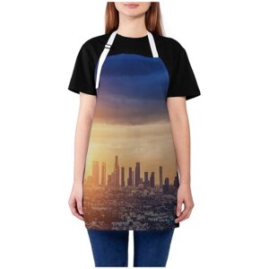 Фартук женский для готовки JoyArty "Рассвет над Лос-Анджелесом", универсальный размер