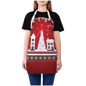 Фартук женский для готовки JoyArty "Рождественский город", универсальный размер