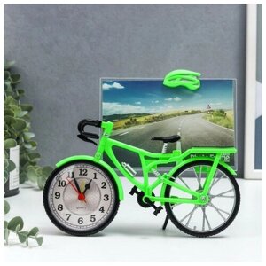 Фоторамка пластик с часами "Велосипед" микс 10х15 см, 5,6х21,5х18 см