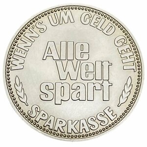 Германия, настольная медаль "40 лет Всемирный день Сбережений" 1964 г.