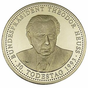 Германия, настольная медаль "Теодор Хойс" 1993 г. (2)