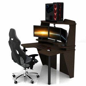 Геймерские игровые столы и кресла Геймерский компьютерный стол DX BIG PRO венге