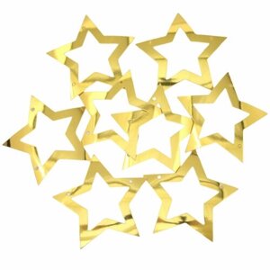 Гирлянда растяжка Звезды золотая, 6 звезд, 2 м, бумага
