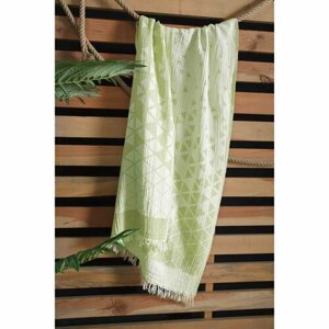 Хлопковое пляжное полотенце 90x160 (1 шт) RAISA зеленый Sarev (зеленый), Полотенце 90x160