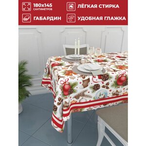 Homepick / Скатерть 145х180 см. Праздничная. Новый год. Скатерть с принтом. Фотоскатерть.