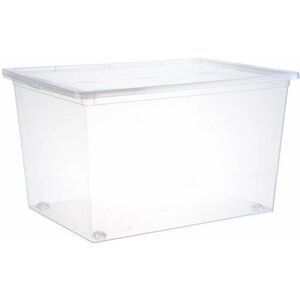 IDEA Ящик для хранения с крышкой, 50 л, 533830 см, цвет прозрачный
