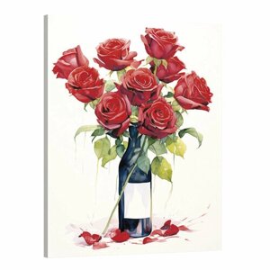 Интерьерная картина 50х70 "Розы"