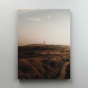 Интерьерная картина на холсте "Гора Голгофа - пейзаж", размер 22x30 см