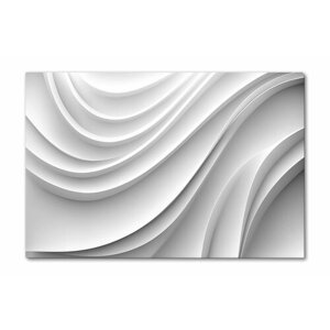 Картина для интерьера на холсте, «Модерн, белая геометрия» 39х60, холст натянут на подрамник