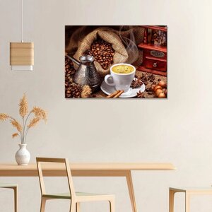 Картина/Картина на холсте для интерьера/Картина на стену/Картина для кухни/Кофе и орехи 30х40