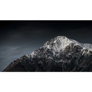 Картина на холсте 60x110 LinxOne "Гора вершина заснеженный" интерьерная для дома / на стену / на кухню / с подрамником