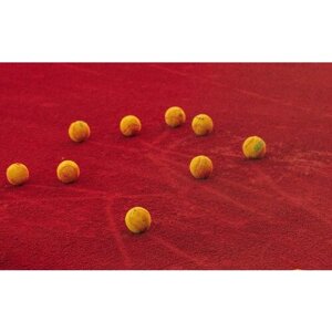 Картина на холсте 60x110 LinxOne "Теннисные мячи, мячи, корт" интерьерная для дома / на стену / на кухню / с подрамником