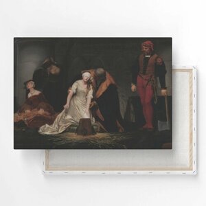 Картина на холсте, репродукция / Execution of Lady Jane Grey / Поль Деларош / Размер 80 x 106 см
