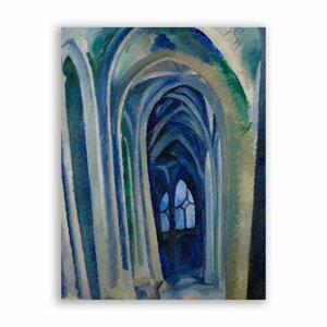 Картина на холсте, репродукция / Робер Делоне - Saint-Severin / Размер 40 x 53 см