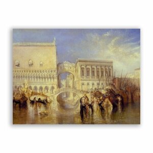 Картина на холсте, репродукция / Уильям Тёрнер - Venice, the Bridge of Sighs / Размер 40 x 53 см