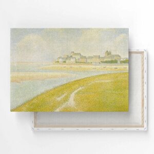 Картина на холсте, репродукция / View of Le Crotoy from Upstream / Жорж Сёра / Размер 30 x 40 см