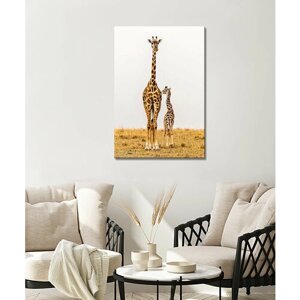 Картина - Жираф , жираф и жеребенок 60х80