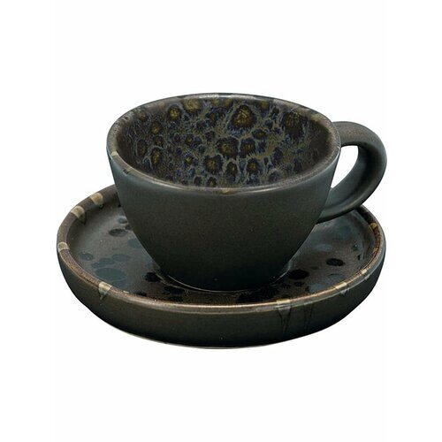 Кофейная пара "Phobos" 10х10х4,5 см, 80 мл, черный, керамика, Le CoQ, LPHO019NB150008