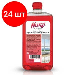 Комплект 24 шт, Средство моющее универсальное 1 кг, НИКА "Универсал", жидкое