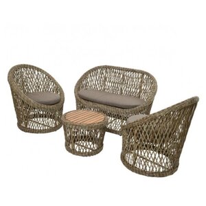 Комплект мебели Kaemingk Комплект Марокко: 1 диван + 1 столик + 2 кресла, Шоколадный