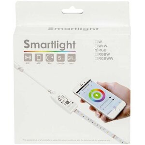 Комплект светодиодной ленты MAKSILED Smartlight 12В, 30д/м, 4.8Вт/м, IP20, 5м, RGB