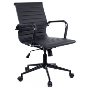 Компьютерное кресло Everprof Leo Black T офисное, обивка: искусственная кожа, цвет: черный