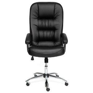 Компьютерное кресло TetChair CH 9944 хром офисное, обивка: искусственная кожа, цвет: черный