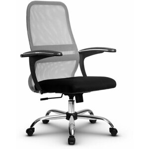 Компьютерное офисное кресло mетта SU-СU160-8, СН, Светло-серое/Черное