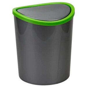 Контейнер для мусора IDEA 1,6л настольный металлик/графитовый пластик