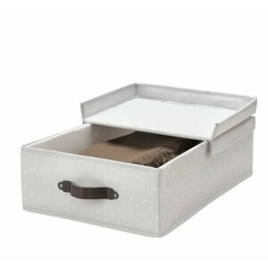 Коробка для хранения IKEA BLADDRARE блэддраре 50х35х15 см, серый/с рисунком