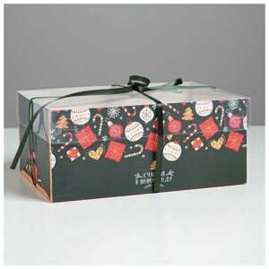 Коробка для капкейка «Счастья в Новом году», 23 16 10 см , 5 шт.
