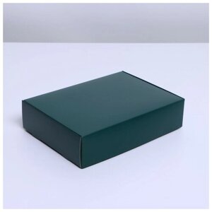 Коробка подарочная складная, упаковка, «Изумрудная», 21 х 15 х 5 см