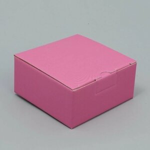 Коробка подарочная складная, упаковка, «Розовая», 15 х 15 х 7 см (комплект из 24 шт)