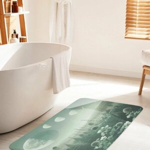 Коврик для ванной комнаты и туалета противоскользящий JoyArty "Фазы луны" 60х100 см