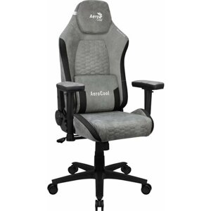 Кресло для геймеров Aerocool CROWN PLUS AeroSuede Stone Grey серый