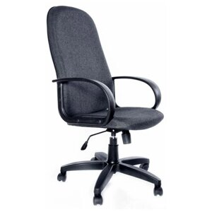 Кресло компьютерное Евростиль, офисное кресло Бюджет, ткань серая