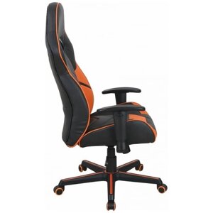 Кресло офисное Brabix "Storm GM-006"регулируемые подлокотники, экокожа, черное/оранжевое, 532502