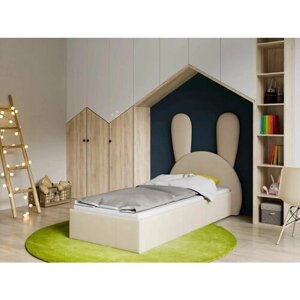 Кровать Банни, бежевый, 90х200 см, с подъёмным механизмом, кровать детская