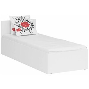 Кровать белая Стандарт 800, цвет белый, ШхГхВ 83,5х203,5х70 см, сп. м. 800х2000 мм, без матраса, основание есть
