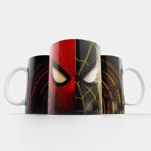 Кружка / для чая / для кофе / человек-паук / супергерои.