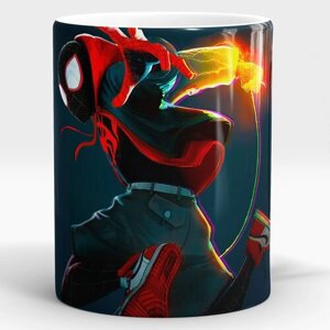 Кружка для чая и кофе Spider man Miles Morales Человек паук