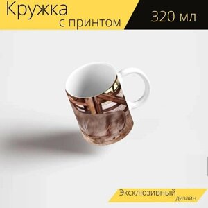 Кружка с рисунком, принтом "Корова, животная природа, дикие" 320 мл.