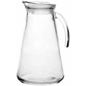 Кувшин для воды Pasabahce / Пашабахче Ferah с крышкой, стекло прозрачное 1.5л / графин для напитков / посуда для кухни