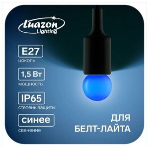 Лампа светодиодная Luazon Lighting, G45, Е27, 1.5 Вт, для белт-лайта, синяя,